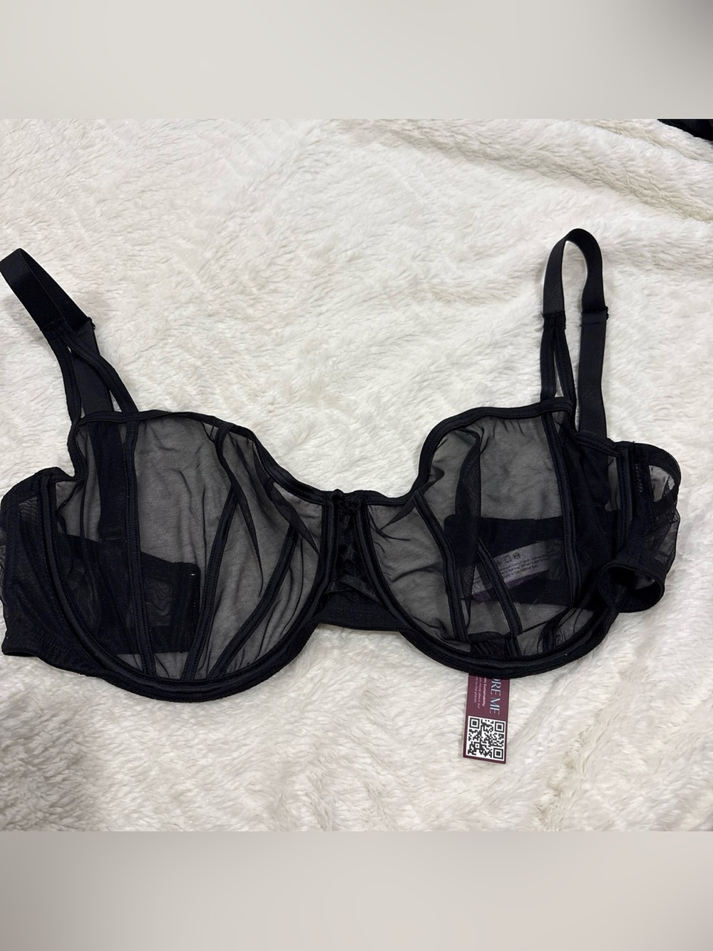 Sheer Black Underwire Bra - Women Intimates & Sleepwear